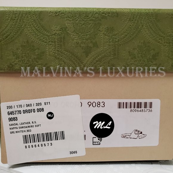 GUCCI SHOES WHITE LEATHER SLIDES INTERLOCKING G LOGO FLIP FLOPS sz IT 39 US 9 - Picture 16 of 16